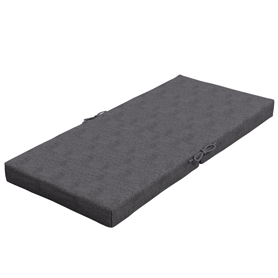 Outsunny Set mit 2 Außenkissen für Stuhl mit Rückenlehne mit Befestigungsriemen Polsterung 8 cm, Abmessungen 112L x 51B cm, Dunkelgrau   Aosom von Outsunny