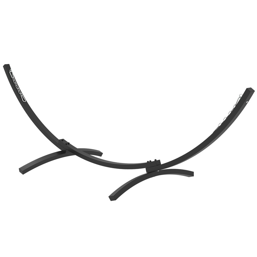 Outsunny Hängemattengestell aus robustem Metall mit Epoxidbeschichtung, Länge 360 cm für Hängematten von 270 bis 330 cm, Grau   Aosom von Outsunny