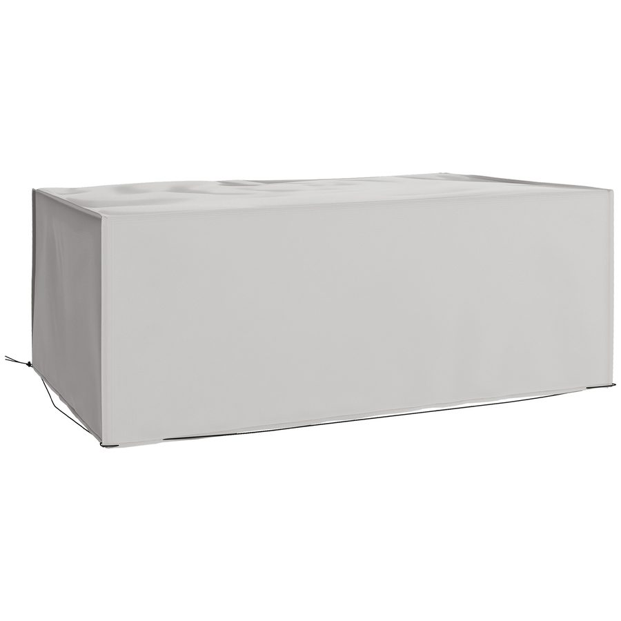 Outsunny Schutzhülle für Gartenmöbel Winterfest Wasserdicht Abdeckung Anti-UV Abdeckplane 600D Oxford Gewebe Winddicht Abdeckhaube für Terrassenmöbel Abdeckhülle 210 x 140 x 80 cm Grau   Aosom von Outsunny