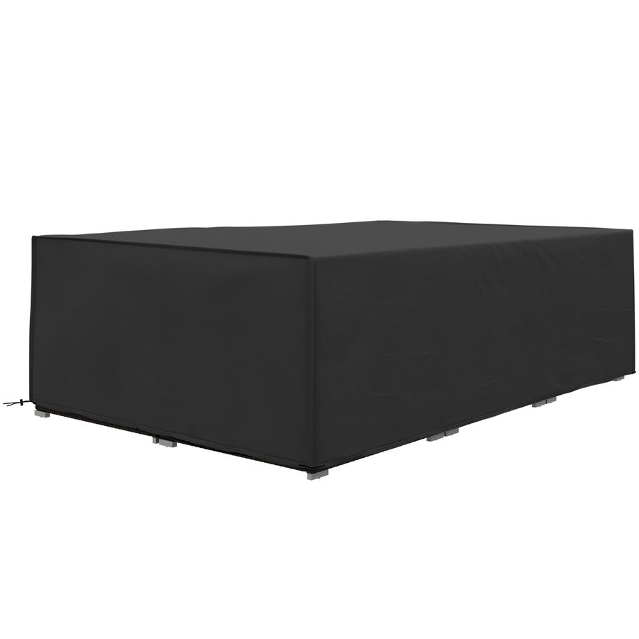Outsunny Housse salon de jardin Abdeckung Gartenmöbel Tisch Hülle Oxford-Stoff Schutzhülle für Stühle wasserdicht UV-beständig, 222 x 155 x 67 cm, Schwarz   Aosom von Outsunny