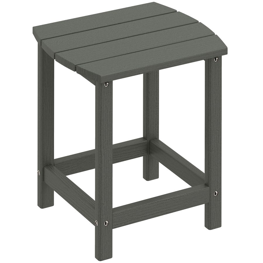 Outsunny Gartentisch 48 x 37 x 46 cm, Wetterfest Balkontisch aus HDPE, Esstisch Outdoor, Campingtisch Beistelltisch, Terrassentisch für Garten Terrasse Balkon Grau   Aosom von Outsunny