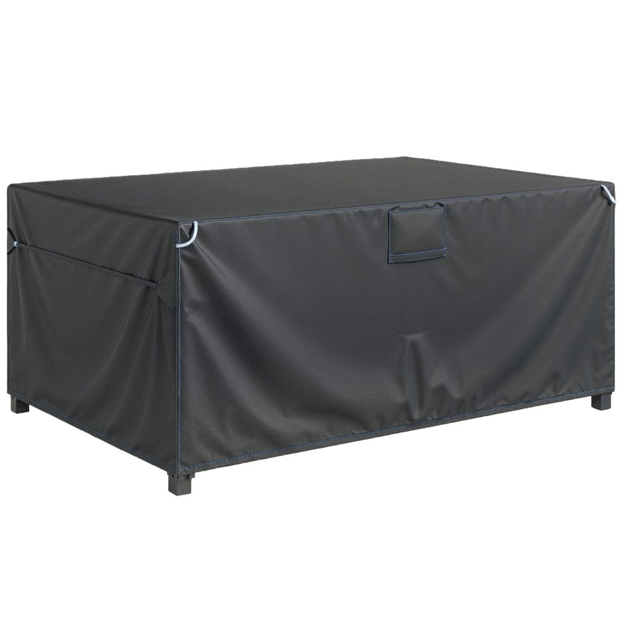 Outsunny Schutzhülle für Gartenmöbel Winterfest Wasserdicht Abdeckung Anti-UV Abdeckplane 420D Oxford Gewebe Winddicht Abdeckhaube für Gartentische Terrassenmöbel Stapelstühle 180x120x74cm Schwarz   Aosom von Outsunny
