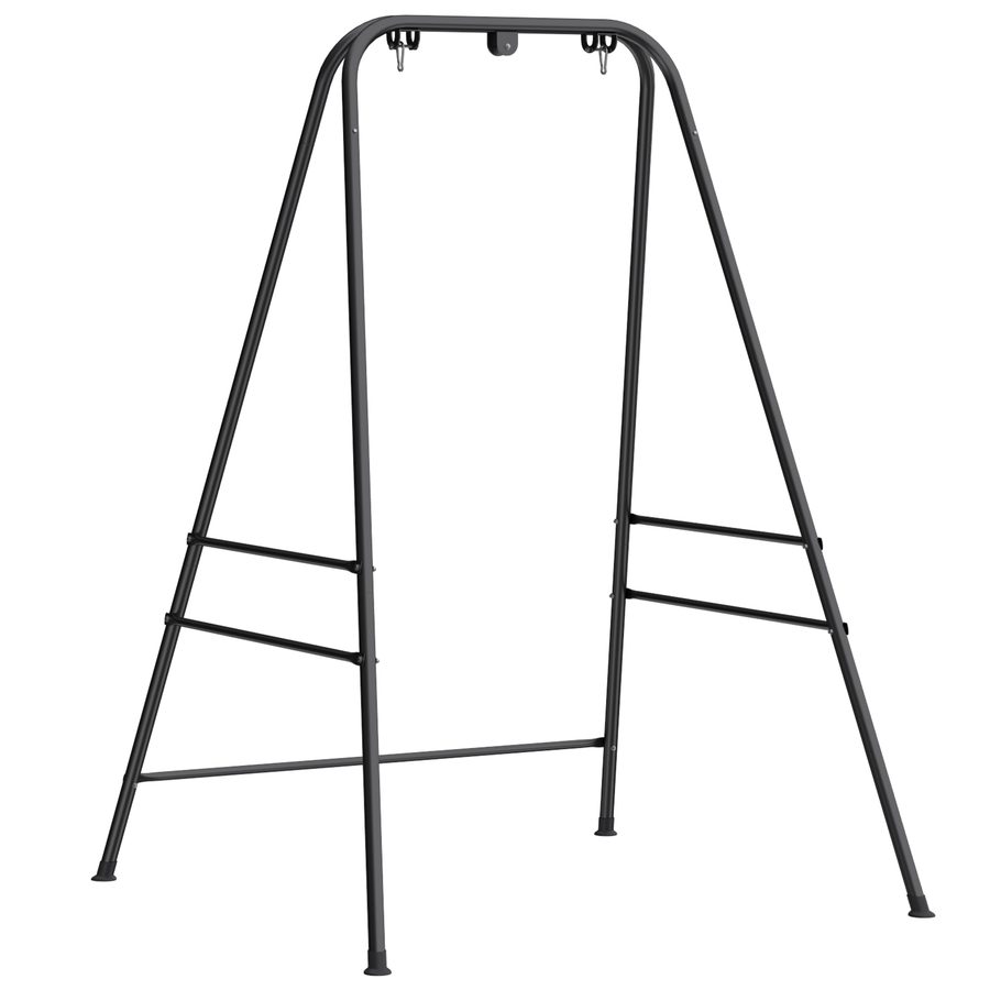 Outsunny Gestell für Hängesessel & Hängematte, 183 cm, Schaukelgestell aus Stahl, rutschfeste Pads und 2 Karabiner, für Innen- und Außenbereich, Tragkraft 150 kg, Schwarz   Aosom von Outsunny