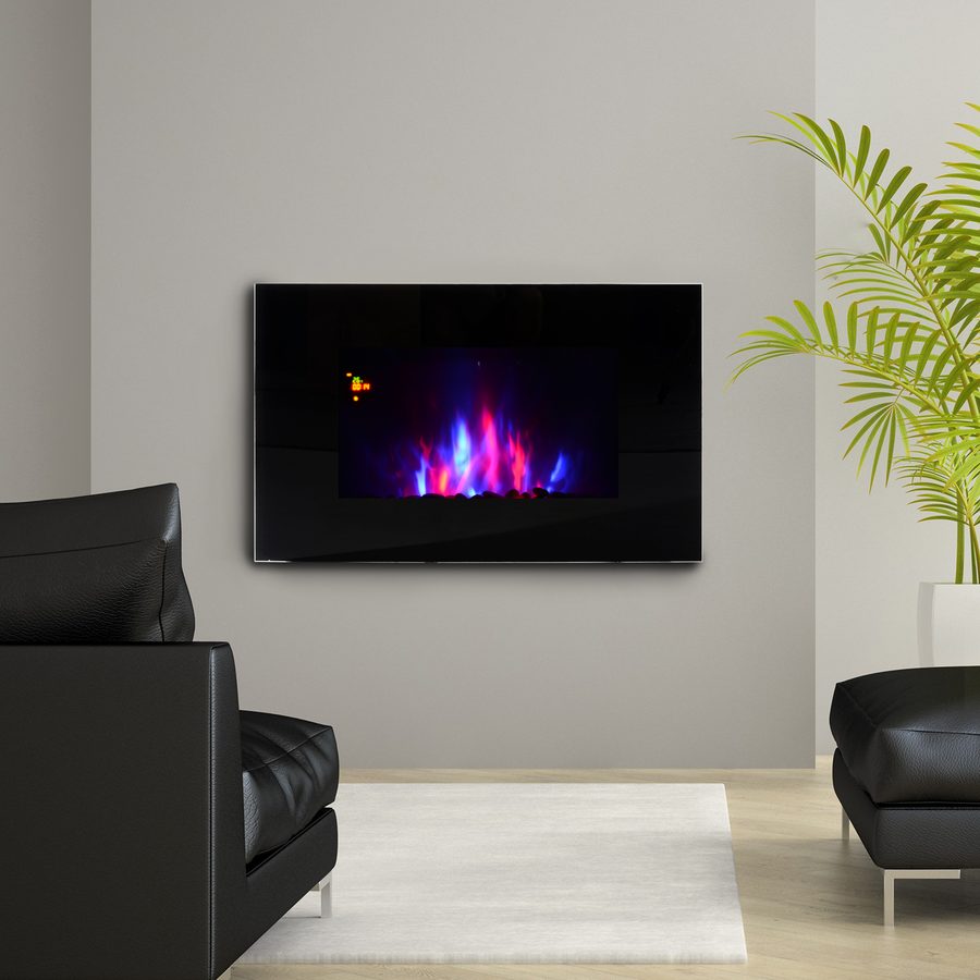 HOMCOM Elektrokamin Kaminofen LED Fernbedienung   Aosom von HOMCOM