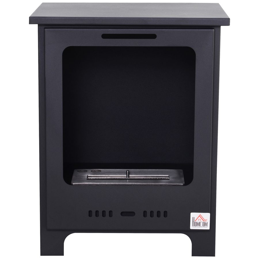 HOMCOM Ethanol-Kamin Bio-Ethanol-Brenner 0,9 L für 3 Stunden Brenndauer, rauchfrei, Metall 40 x 30 x 50 cm, modernes Design   Aosom.de von HOMCOM