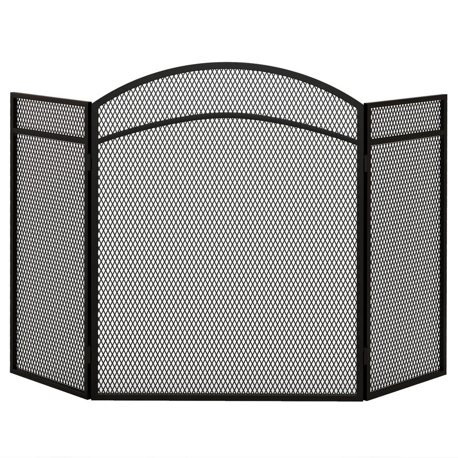 HOMCOM Kaminschutzgitter, Klappbares Kamingitter mit 3 Paneelen, Ofenschutzgitter, Funkenschutzgitter für Wohnzimmer, Metall, 96 x 60 cm, Schwarz   Aosom von HOMCOM