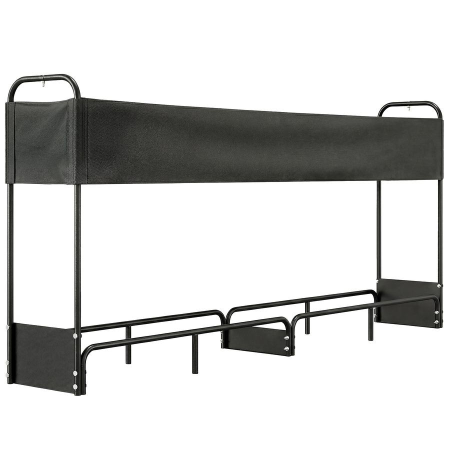 Outsunny Außen-Holzlager 260 x 38 x 118 cm, Holzunterstand mit wasserdichter 600D Oxford-Abdeckung, Tragkraft 500 kg, ideal als Außen-Holzregal für Kamin, schwarz   Aosom von Outsunny