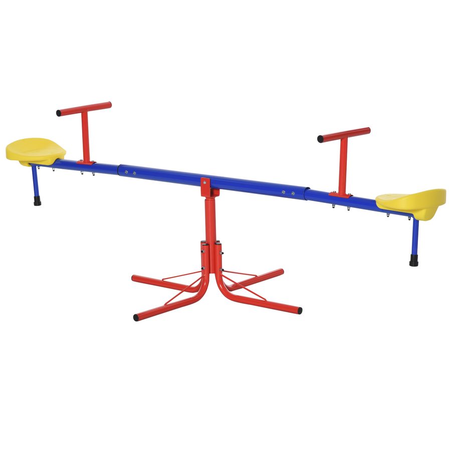 Outsunny Kinder Gartenwippe 360° drehbare Wippe Karussellwippe für 3-8 Jahre Metall Mehrfarbig 182x77x63 cm für Spaß im Freien   Aosom.de von Outsunny