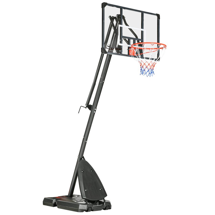 SPORTNOW Höhenverstellbarer Basketballständer 293-350 cm mit rollbarem Backboard aus Stahl für Garten & Sportplatz   Aosom.de von SPORTNOW