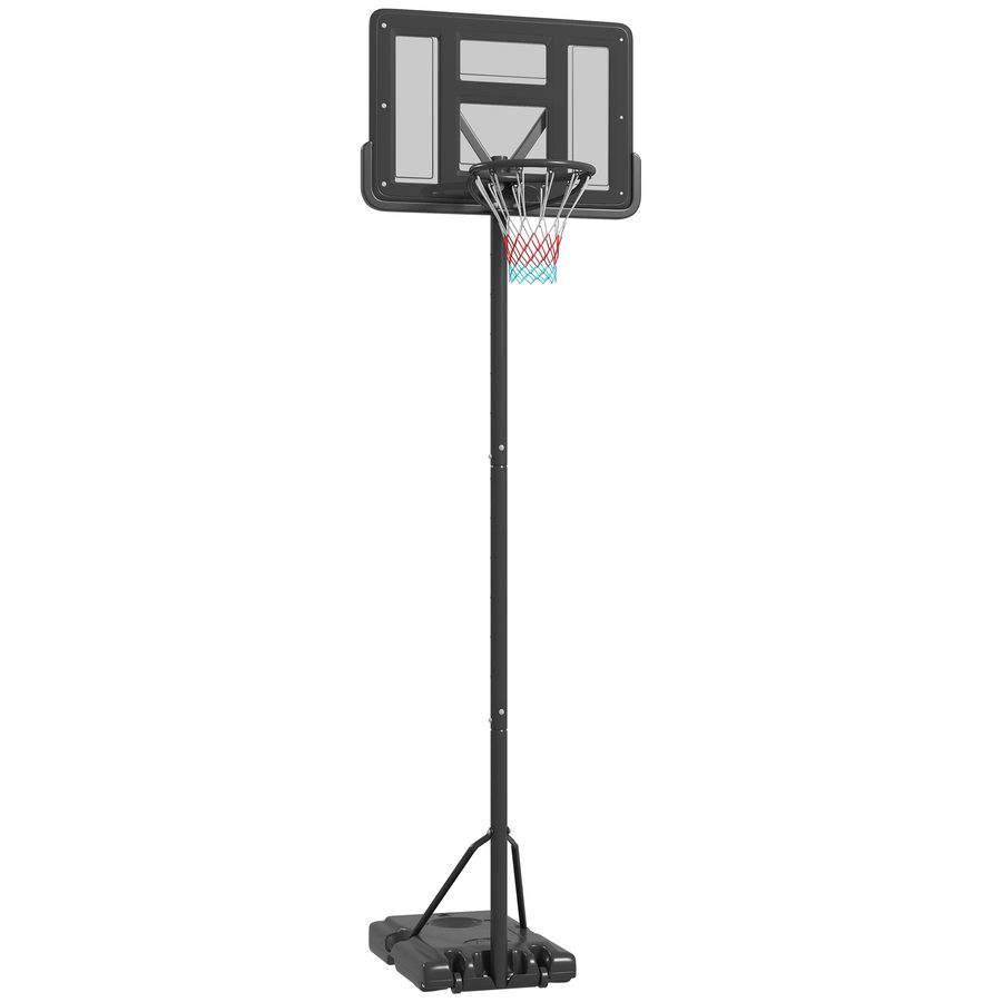 SPORTNOW 2-in-1 Basketballständer, 230-305 cm Höhenverstellbarer Basketballkorb mit Ständer, Backboard Ständer mit Rollen, Basketballanlage für Erwachsene, Schwimmbad, Stahl   Aosom von SPORTNOW
