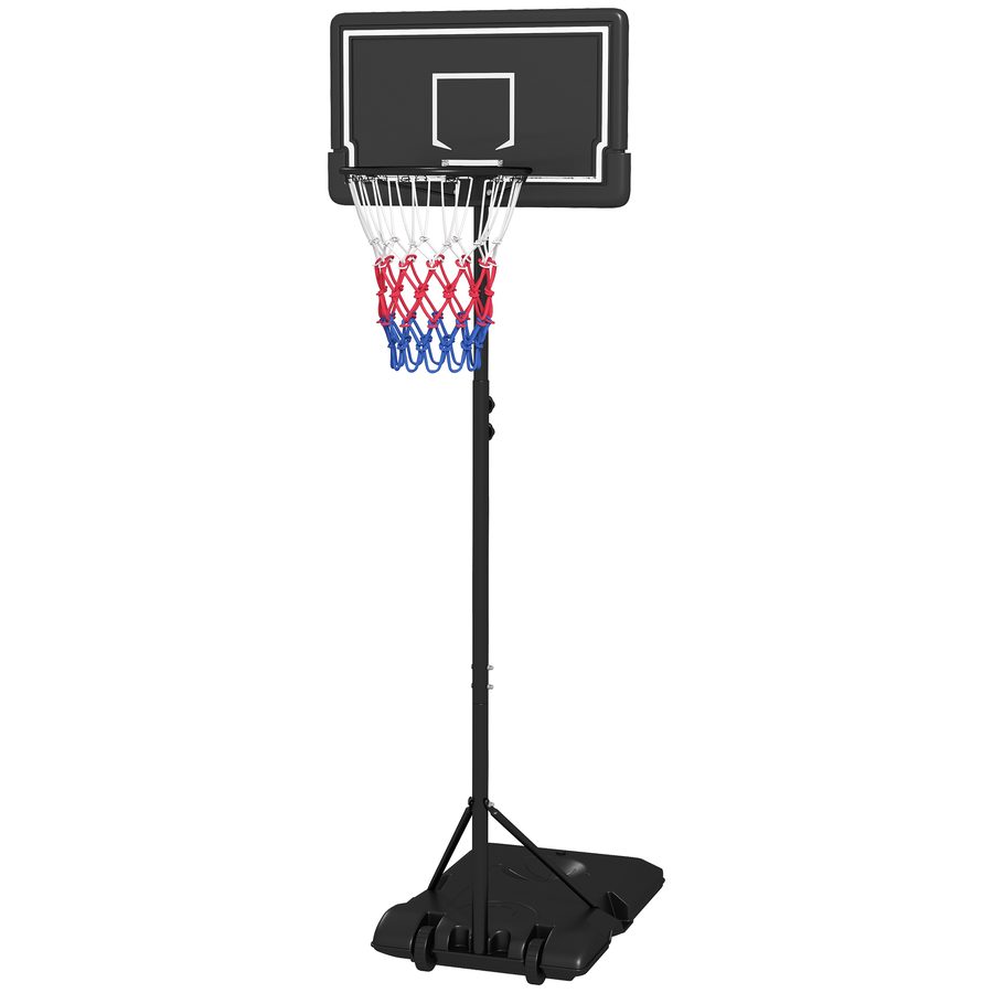 SPORTNOW Basketballkorb mit Ständer 220-250 cm höhenverstellbar mit Rollen bruchsicherem Rückwand für Garten & Sportplatz   Aosom.de von SPORTNOW