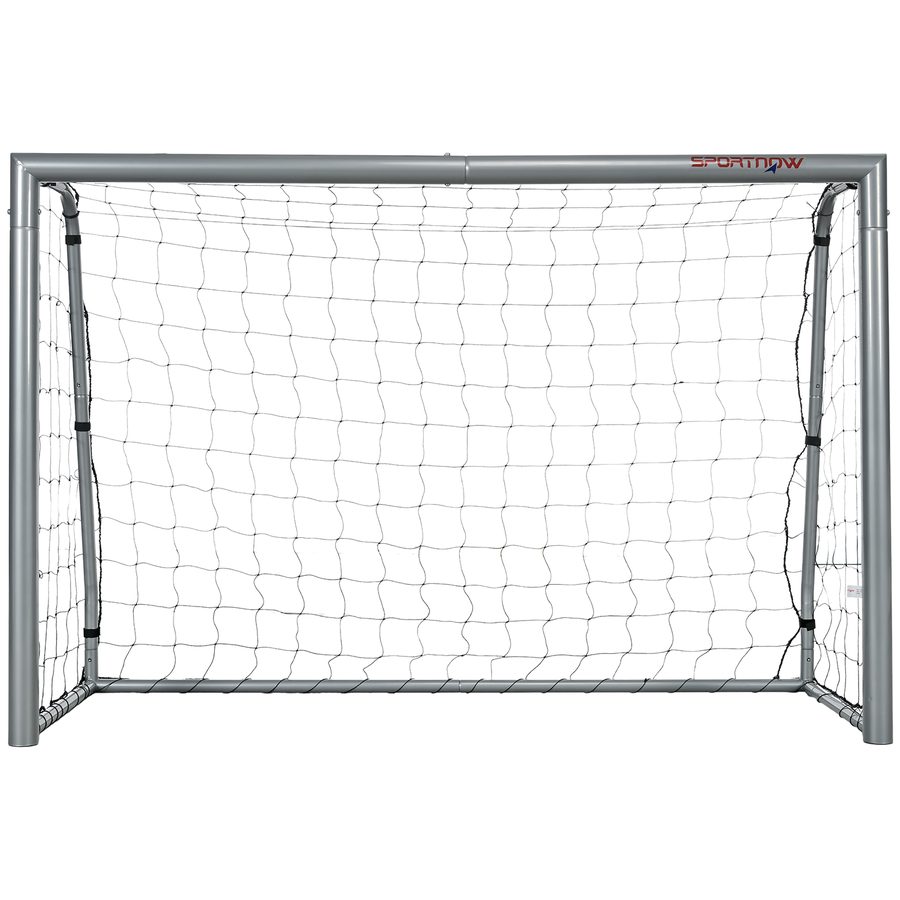 SPORTNOW Fußballtor 180x120x60 cm mit Schrauben und Heringen, Graues Fußballnetz aus PE und Metall   Aosom von SPORTNOW