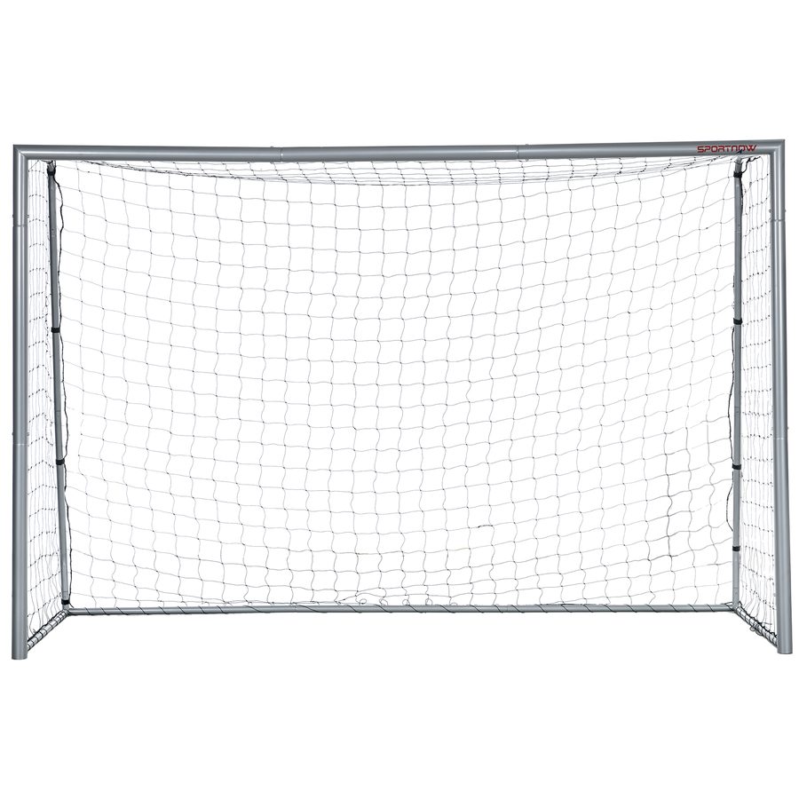 SPORTNOW Fußballtor mit PE-Netzgewebe, Fußball-Tor für Kinder und Erwachsene, 300 x 120 x 200 cm, Stahl, PE, für Garten, Fußballtraining, Grau   Aosom von SPORTNOW