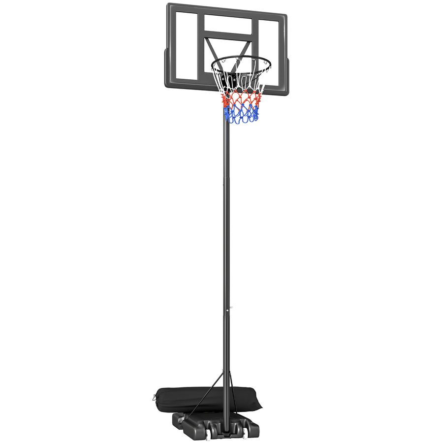 SPORTNOW Basketballkorb Outdoor 135-305cm schnell Höhenverstellbar Basketballständer mit 110x70cm bruchsichere Rückwand 2 Rädern & Gewichtssack Mobile Basketball Korb für Jugendliche Erwachsene   Aosom von SPORTNOW