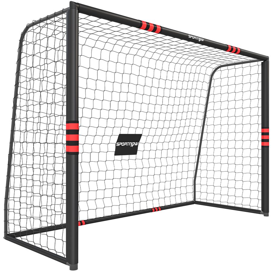 SPORTNOW Fußballtor für Garten groß 300 x 200 cm Jugendliche & Erwachsene Outdoor Tor mit UV-beständig Tornetz Polsterung, Erdhaken Wetterfestes Fußballtor mit Anti-Rost Beschichtung Einfacher Aufbau   Aosom von SPORTNOW