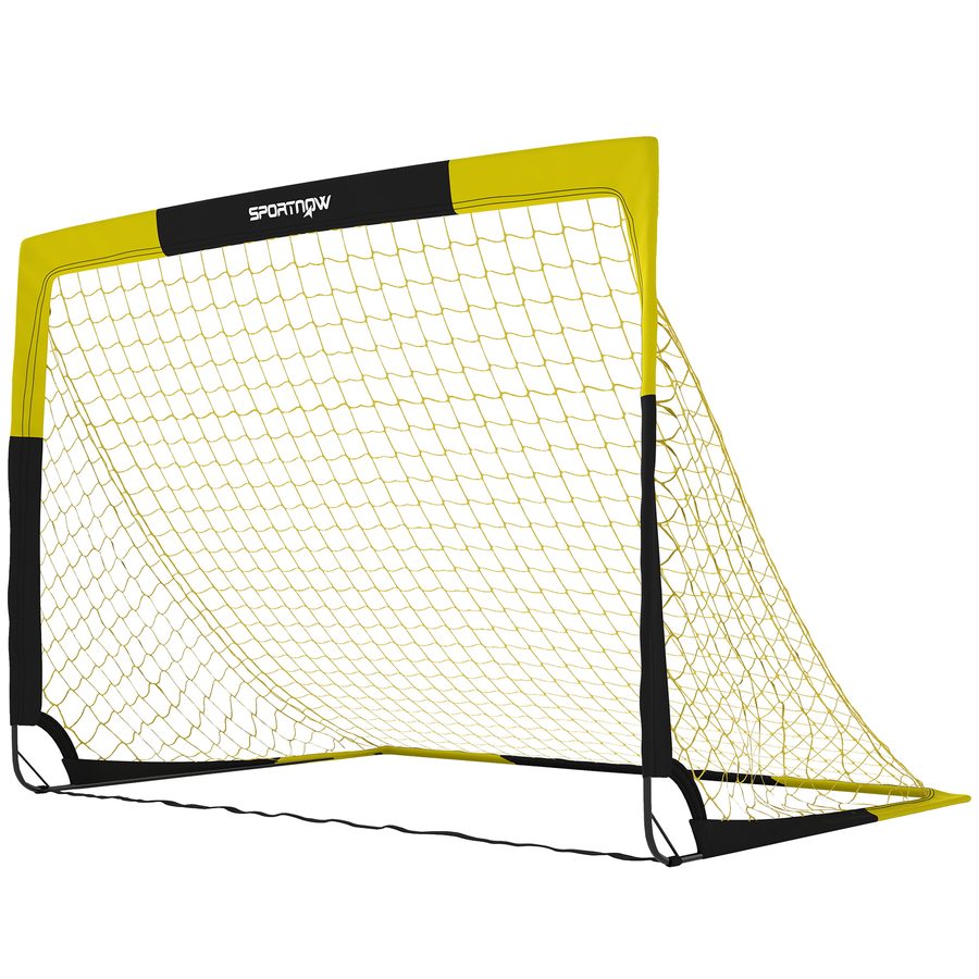 SPORTNOW Pop-Up Fußballtor für Garten Jugendliche & Erwachsene Klappbar tragbares Outdoor Tor mit Reißfestem Tornetz Fiberglasstangen, Erdhaken Tragetasche Wetterfestes Fußballtor Einfacher Aufbau   Aosom von SPORTNOW