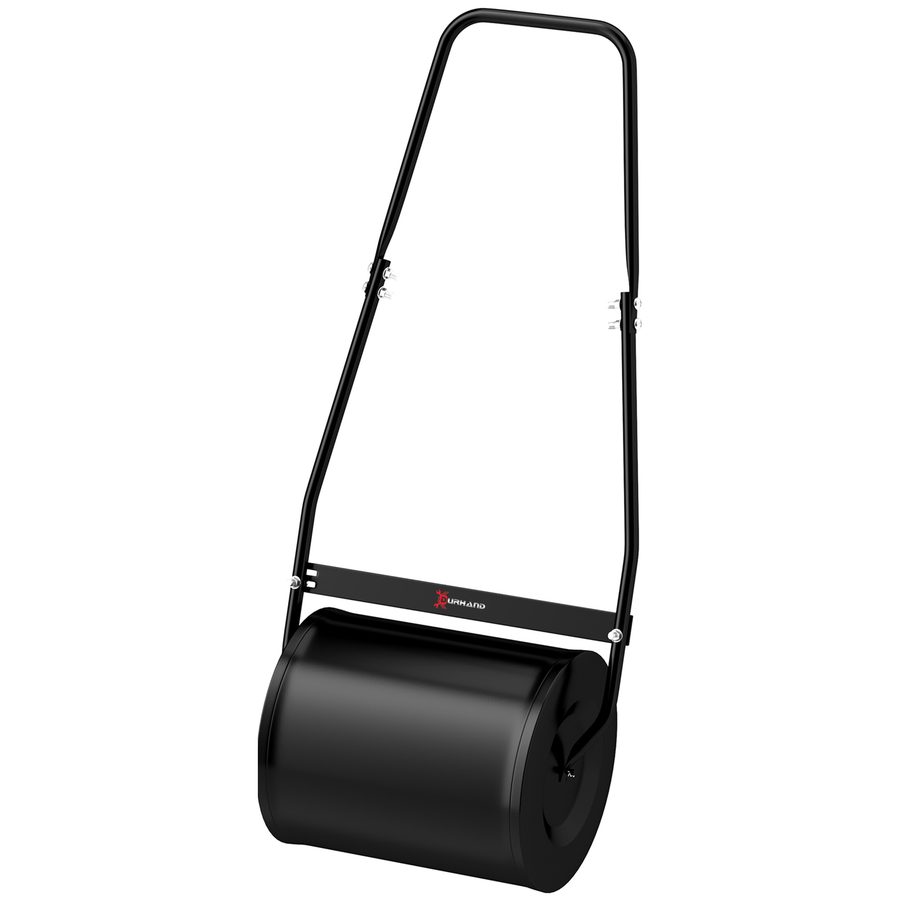 Outsunny Rasenwalze aus Stahl mit Griff dim. 47L x 32B x 105H cm maximale Ballastierung 30 L Schwarz   Aosom von Durhand