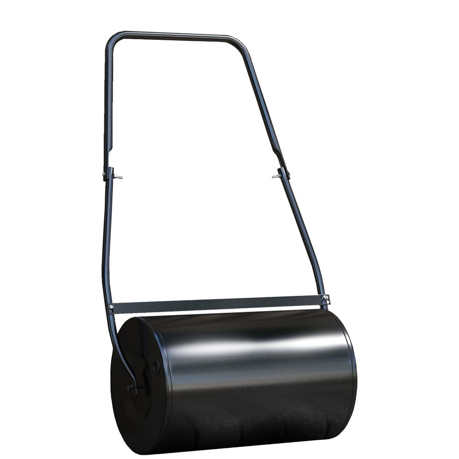 DURHAND Rasenwalze, Gartenwalze 50 cm, befüllbar mit 38 l Wasser oder Sand, ergonomischer Griff, Gartengerät für Rasen, Terrasse und Park, schwarz   Aosom von Durhand