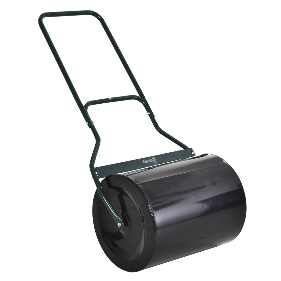Outsunny Rasenwalze mit U-Griff Gartenwalze 40 cm Durchmesser 60 L Wasser Sandfüllung Metall Schwarz 57 x 40 x 123 cm für perfekten Rasen   Aosom.de von Outsunny