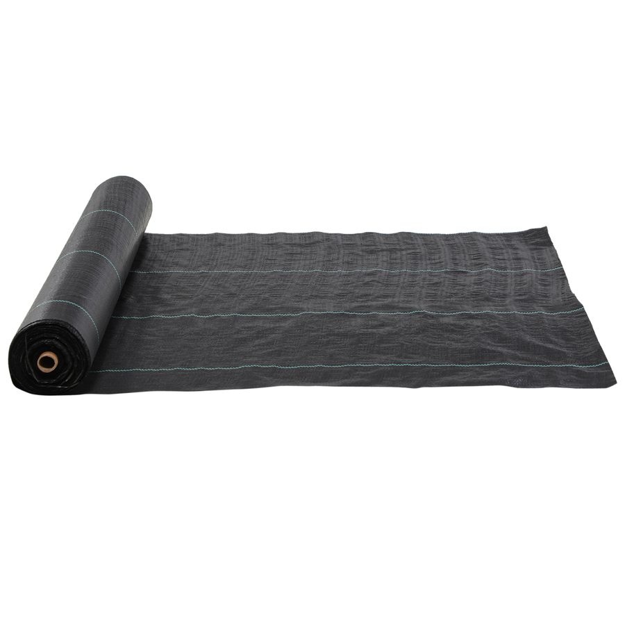 Outsunny Unkrautfolie, Unkrautvlies gegen Unkraut 100 x 2 m, reißfest und für extreme Witterungsbedingungen, aus Polypropylen, schwarz   Aosom von Outsunny