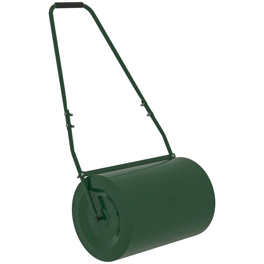 Outsunny Rasenwalze 63 l – Stahl, befüllbar mit Wasser/Sand, gepolsterter Griff, 123 x 58 x 40 cm, Dunkelgrün   Aosom von Outsunny