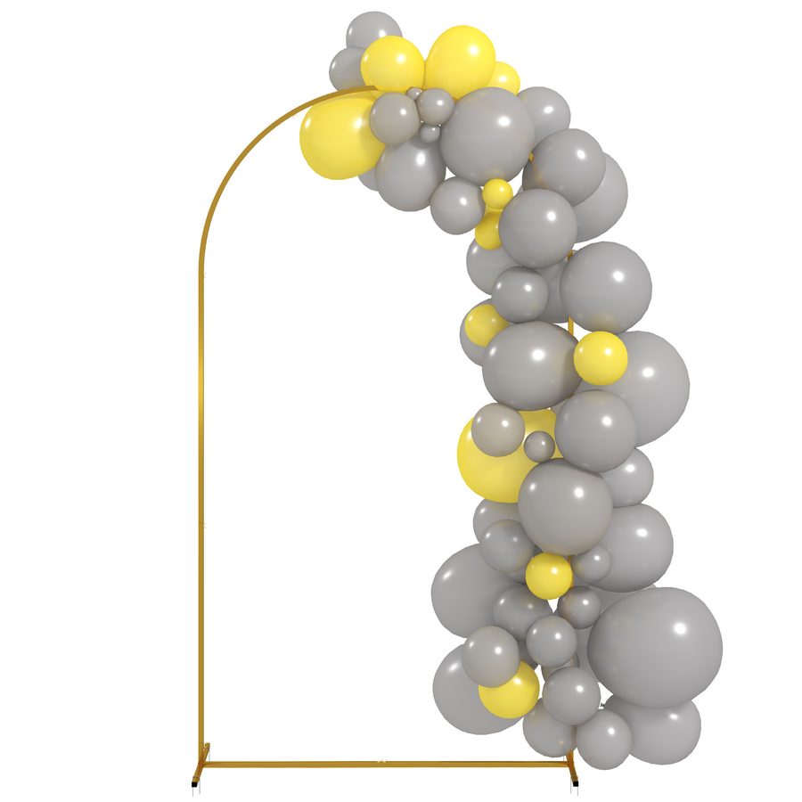 Outsunny Support Bogenbogen aus goldenem Metall für Hochzeit, 2,2 m, Gartenbogen, Hochzeit, Geburtstagsfeier, Babyparty, Blumenballonbogen   Aosom von Outsunny