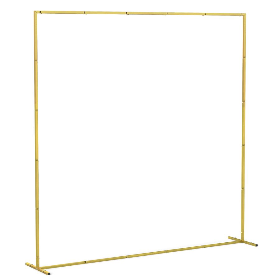 Outsunny Metall-Hintergrundbogen in Gold für Hochzeit, 2 m, Gartenbogen, Hochzeit, Geburtstagsfeier, Babyparty, Blumen- und Ballonbogen   Aosom von Outsunny
