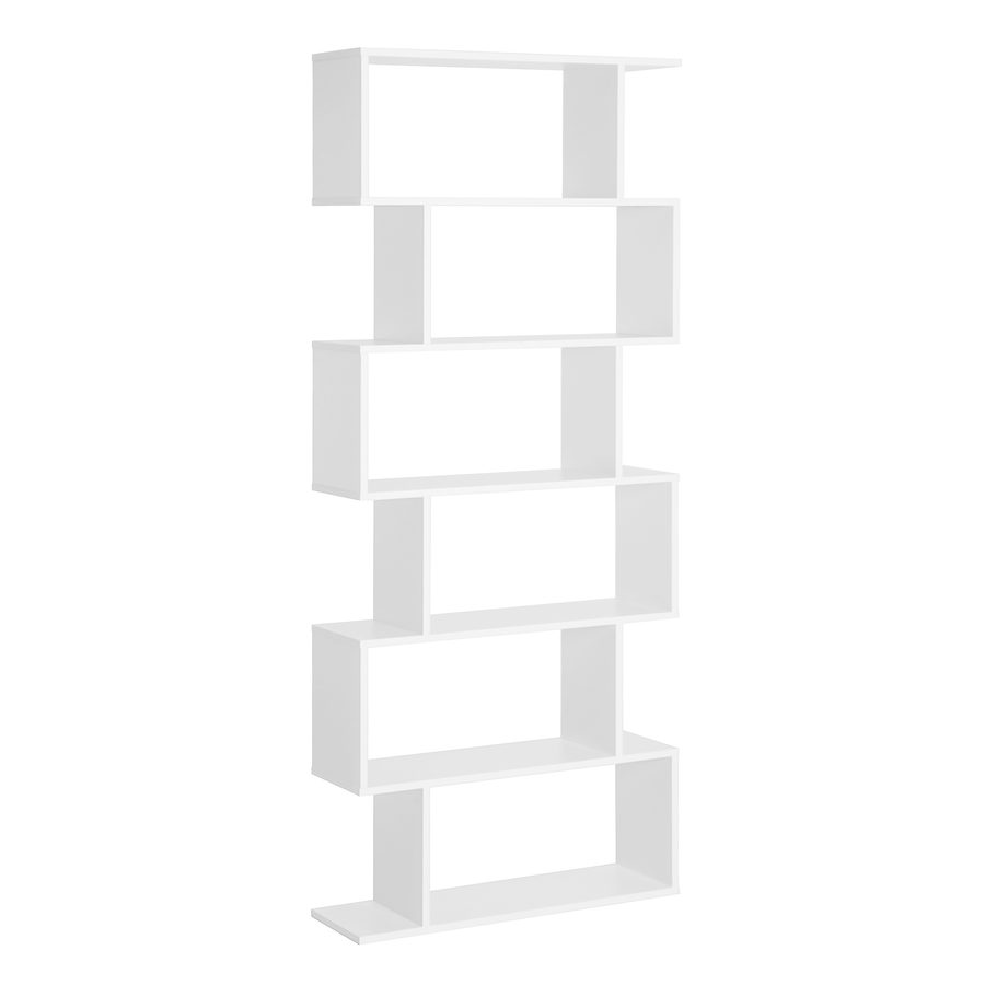 HOMCOM Bücherregal Wandregal Standregal Büroregal Raumteiler mit 6 Fächern Standregal Aktenregal Weiß L80 x B23 x H192 cm   Aosom von HOMCOM