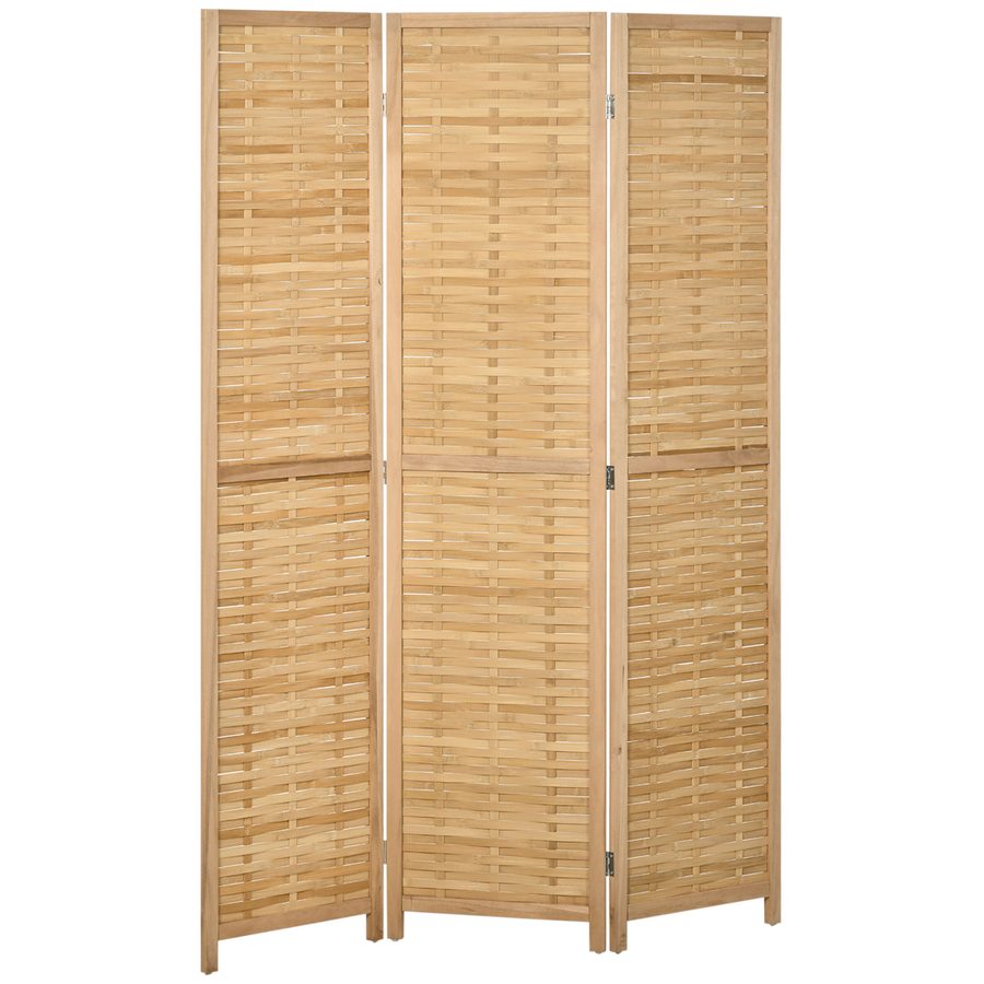 HOMCOM Raumteiler Paravent 3-teilig faltbar Sichtschutz aus Bambus 120x170cm für Wohn- oder Schlafzimmer in Natur   Aosom.de von HOMCOM