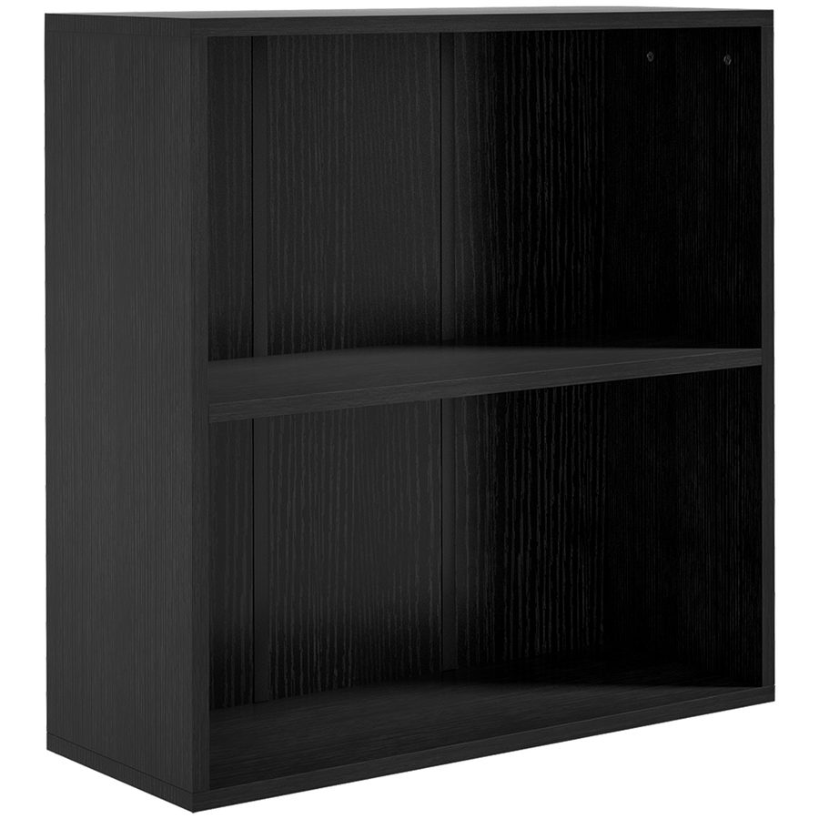 HOMCOM Bücherregal Aufbewahrungsregal mit 2 Fächern und verstellbarem Einlegeboden, Aufbewahrungsmöbel für Büro, Wohnzimmer, Schlafzimmer, 60 x 24 x 63 cm, schwarz   Aosom von HOMCOM