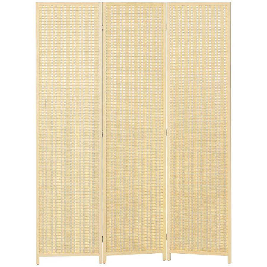 HOMCOM Innenraum Paravent aus Holz 3 Paneele 135 x 180 cm Raumteiler faltbar Trennwand für Wohnzimmer Schlafzimmer Haus, Naturholz   Aosom von HOMCOM