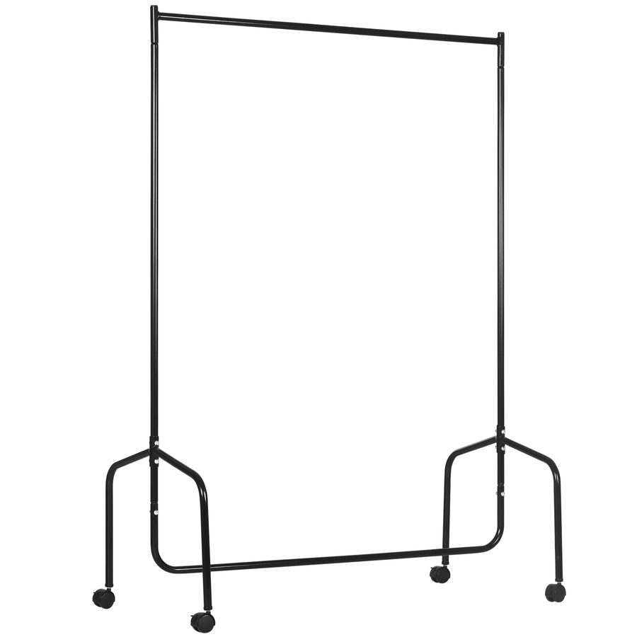 HOMCOM Kleiderständer  Mobiler Wäscheständer mit Rollen, Garderobenständer, 120x60x170cm, Stabil & Platzsparend  Aosom von HOMCOM