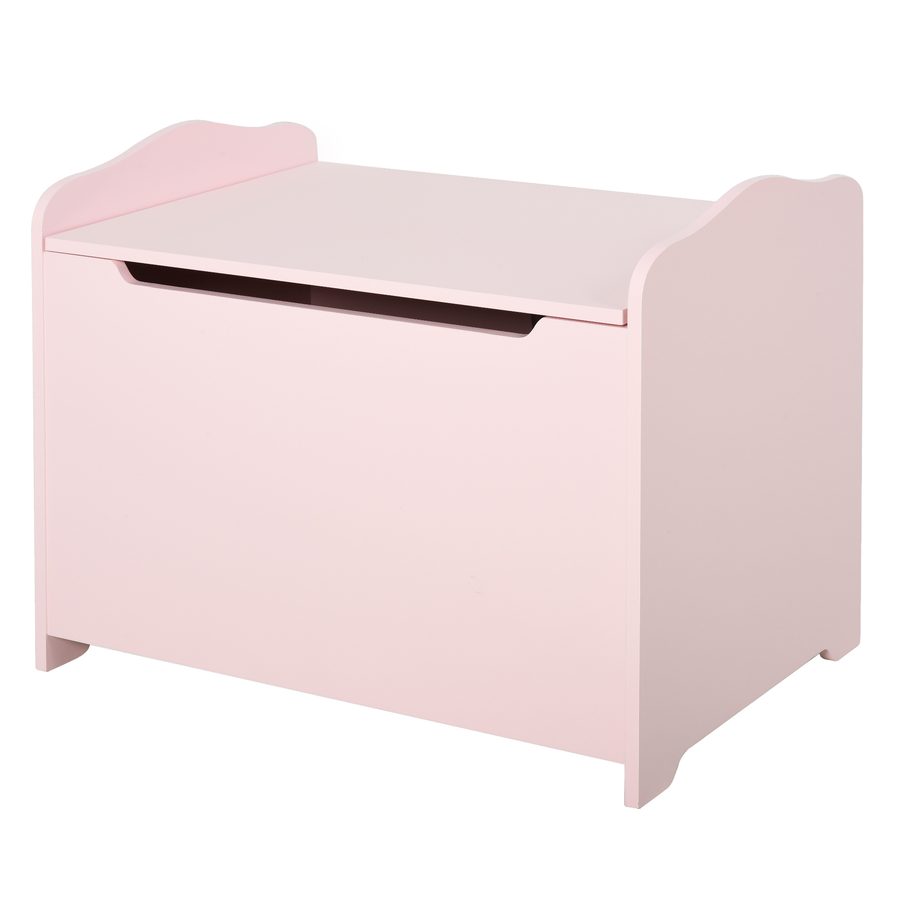 HOMCOM Spielzeugtruhe Kindersitzbank mit Stauraum 2-in-1 Truhenbank Spielzeugkiste Aufbewahrungstruhe 3+ Jahre Kindermöbel Rosa 60 x 30 x 50 cm   Aosom von HOMCOM