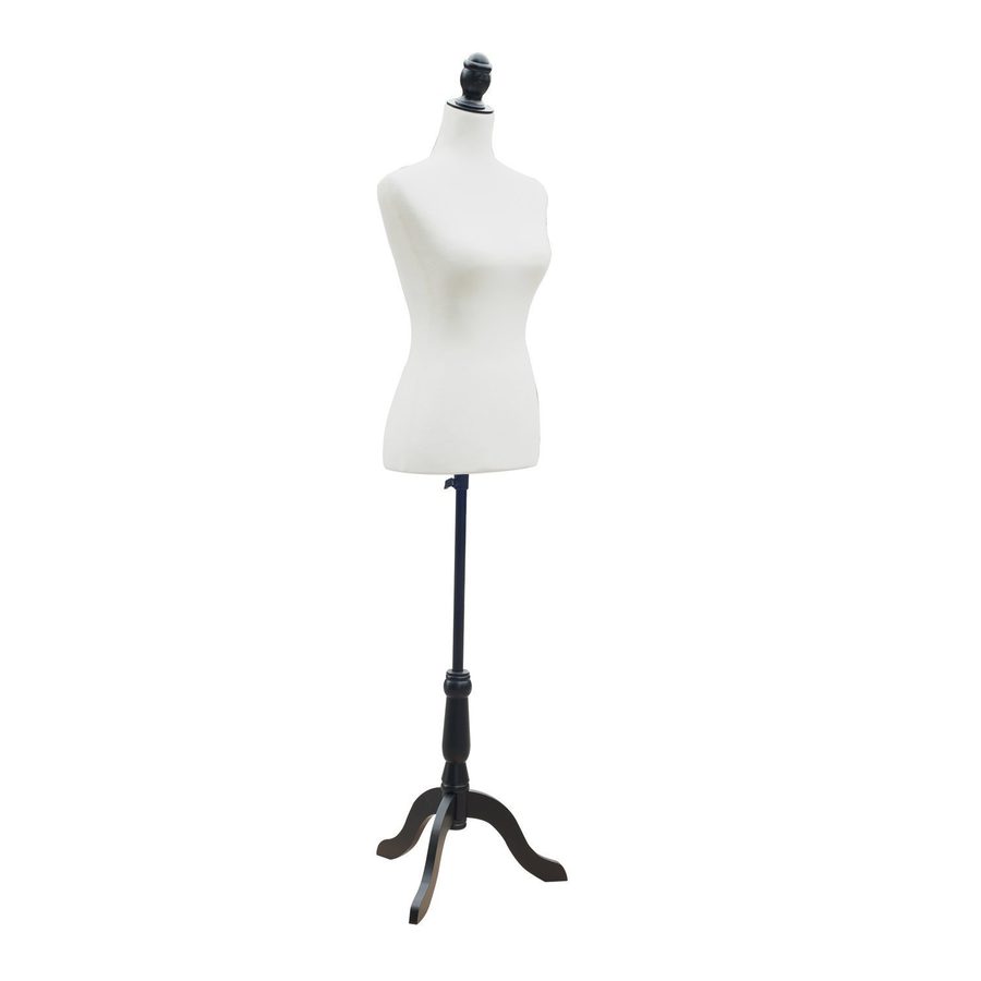 HOMCOM Schneiderpuppe Weiblich Schneiderbüste verstellbar Kleiderpuppe Schaufensterpuppe Damenbüste für Damenkleidung Weiß   Aosom von HOMCOM