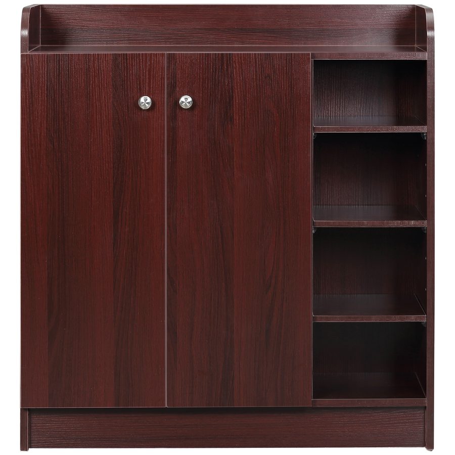 HOMCOM Schuhschrank Platzsparend und Modern aus Holz für 12 Paar Schuhe mit 4 Offenen Regalen, 83x30x90 cm, Farbe Braun   Aosom von HOMCOM