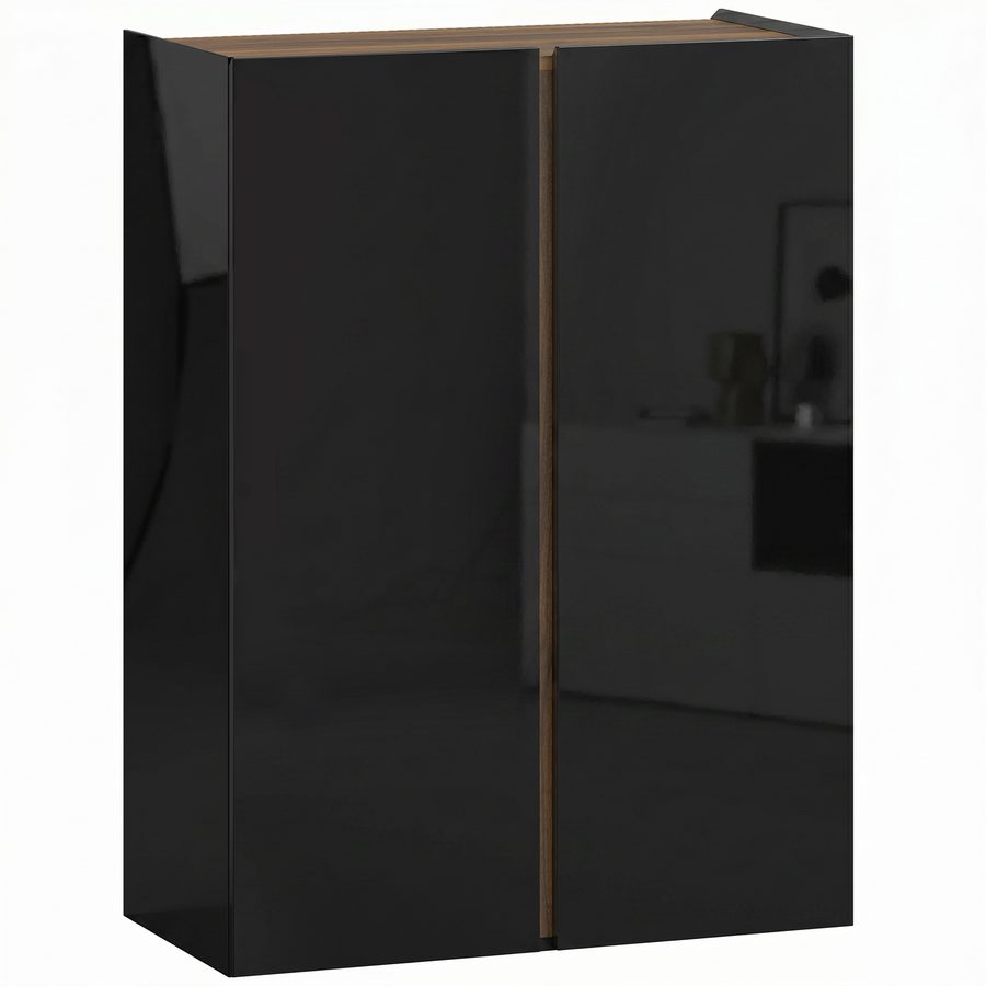HOMCOM Schuhschrank mit leiser Sicherheitsöffnung, 6 Ebenen für bis zu 18 Paar Schuhe, grifflose Design, Hochglanz Schwarz   Aosom von HOMCOM
