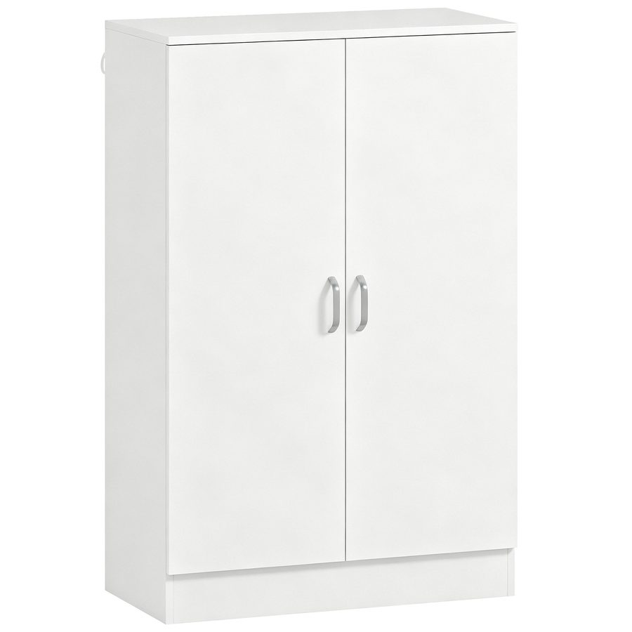 HOMCOM Schuhschrank mit 2 Türen, Schuhregal, Schuhaufbewahrung mit 6 Verstellbaren Ablagen Schuhkommode mit Soft-Close-Funktion für 21 Paar Schuhe 70 x 35 x 108 cm, Natur   Aosom von HOMCOM