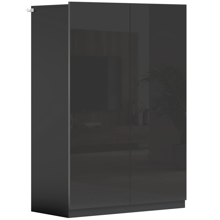 HOMCOM Schuhschrank, Schuhregal mit Verstellbaren Ablagen, Belüftungslöchern, Hochglanztüren, Schuhaufbewahrung mit Soft-Close-Funktion, Schuhkommode für 15–20 Paar 72x34,5x103cm, Schwarz   Aosom von HOMCOM