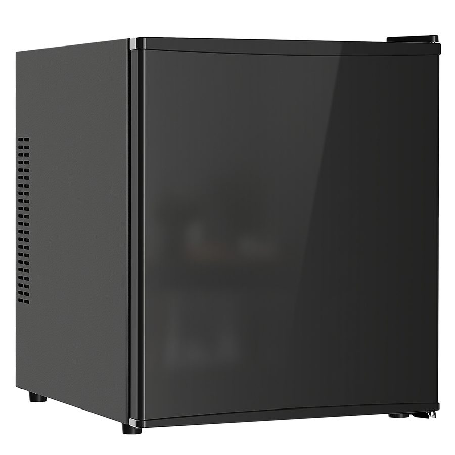 HOMCOM Mini Kühlschrank 44L/46 Dosen Kleiner Kühlschrank mit einstellbarem Thermostat, verstellbaren Einlegeböden, Innenbeleuchtung, Verstellbare Fußpolster für Schlafzimmer, Büro, Wohnheim, Schwarz   Aosom von HOMCOM
