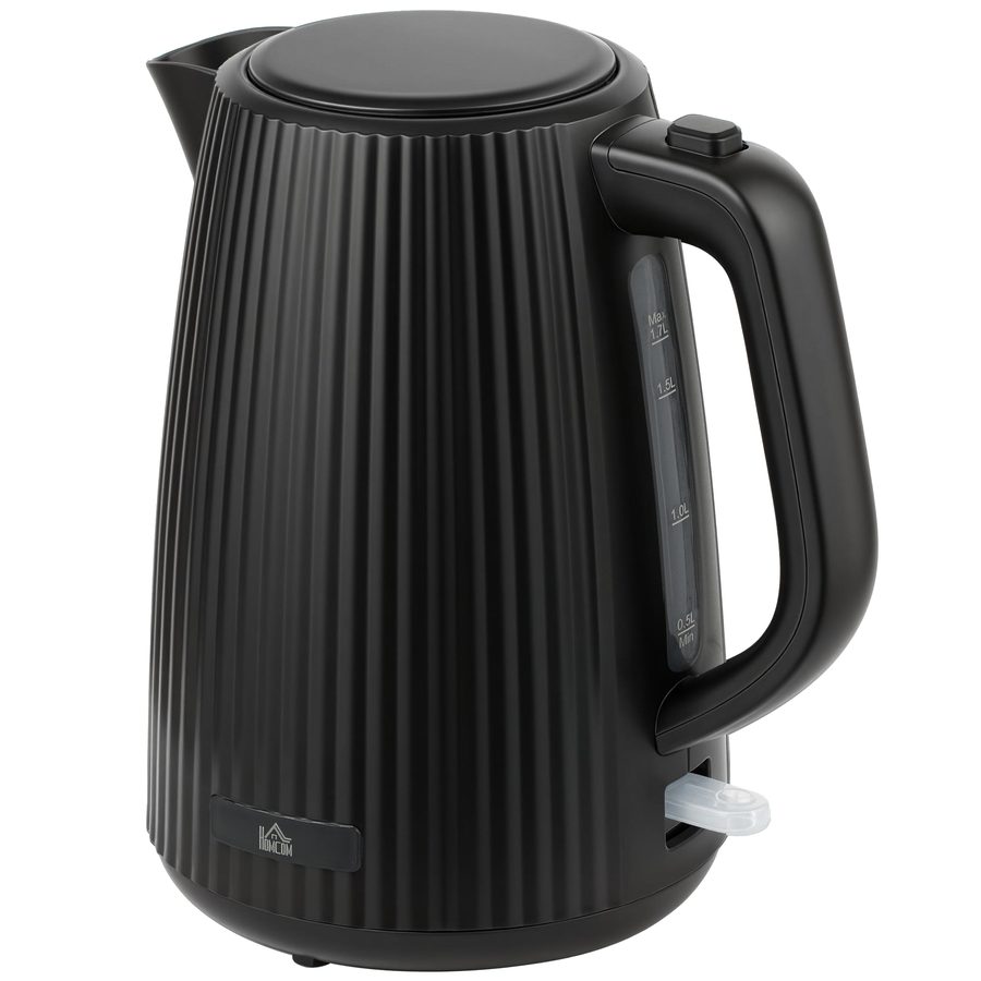 HOMCOM Wasserkocher 1,7 Liter 360° Basis Kalkfilter, Schnellkochfunktion, Trockengehschutz Abschaltautomatik 2025 W Kettle Schwarz   Aosom von HOMCOM