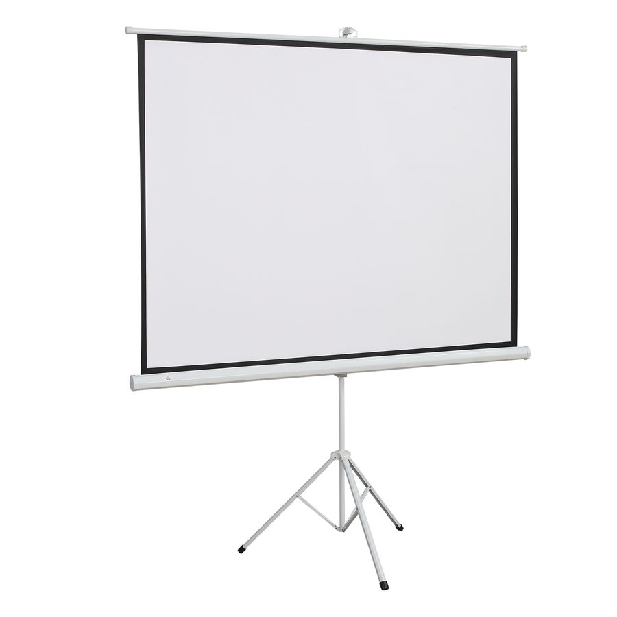 HOMCOM Beamer Leinwand mit Stativ, 4:3 Projektionsfläche, 84 Zoll faltbar Präsentationswand 171 x 131 cm, höhenverstellbar Bildschirm für Zuhause, Schule, Treffen   Aosom von HOMCOM