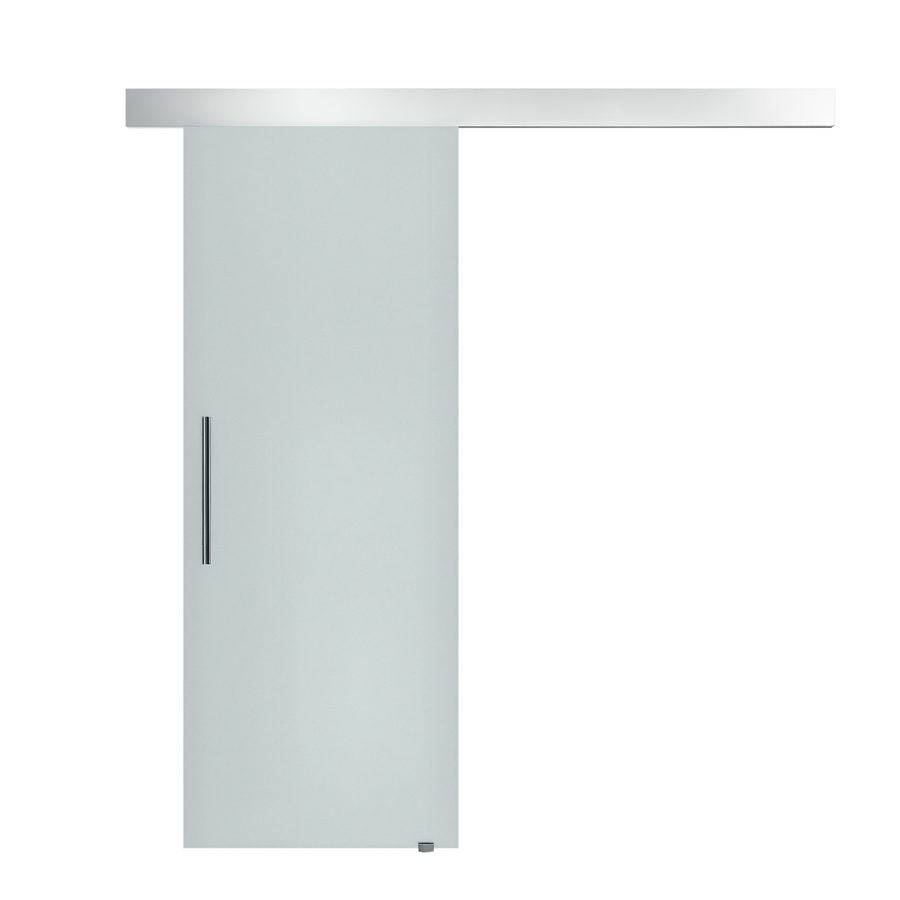HOMCOM Glasschiebetür  Komplettset Schiebetür, Zimmertür mit Griffstange, einseitig satiniert, 2050x900mm  Aosom von HOMCOM