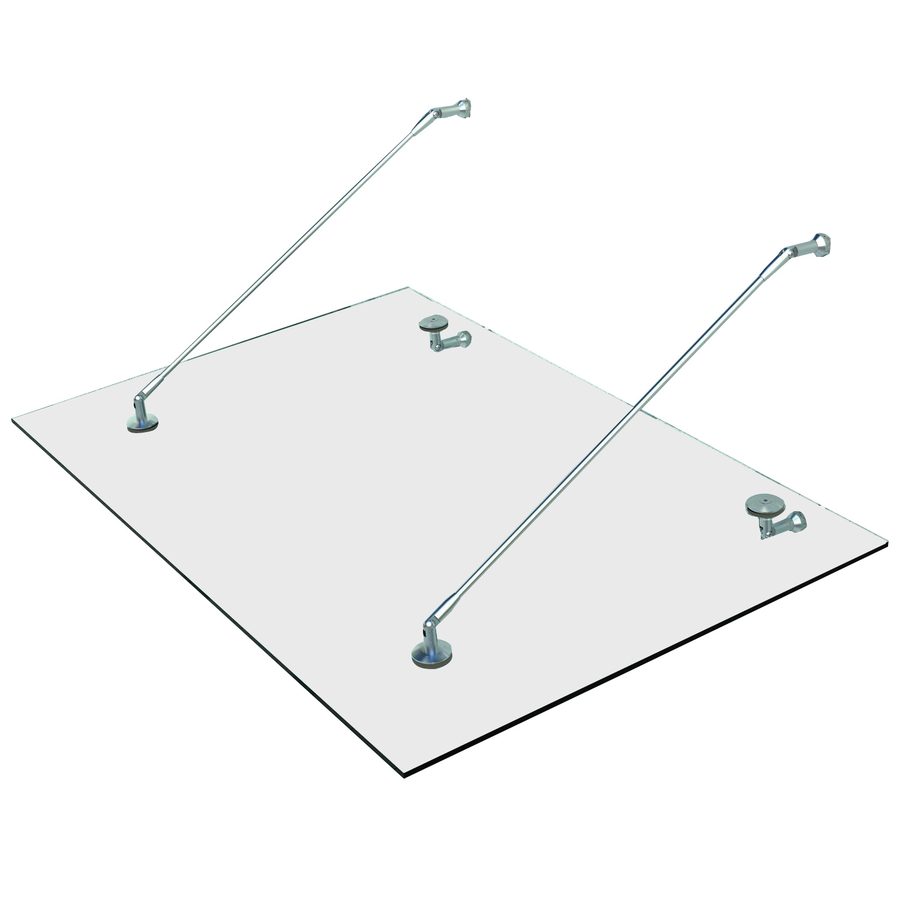 HOMCOM Vordach Glasvordach Türvordach, Gehärtetem Glas, 304 Edelstahl Klarglas 3 Größen (150x90 cm) (M)   Aosom von HOMCOM