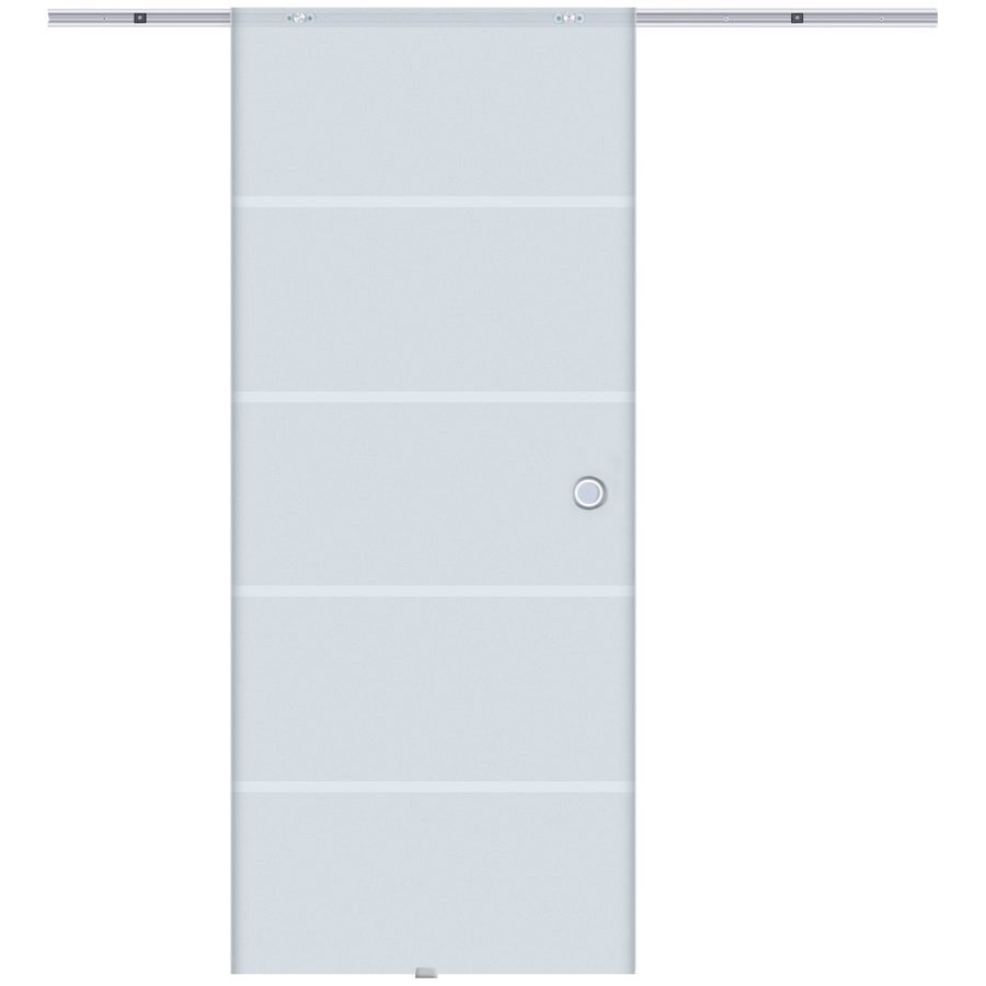 HOMCOM Glasschiebetür Schiebetür Glastür Zimmertür teilsatiniert 775 / 900 / 1025 x 2050 mm   Aosom von HOMCOM