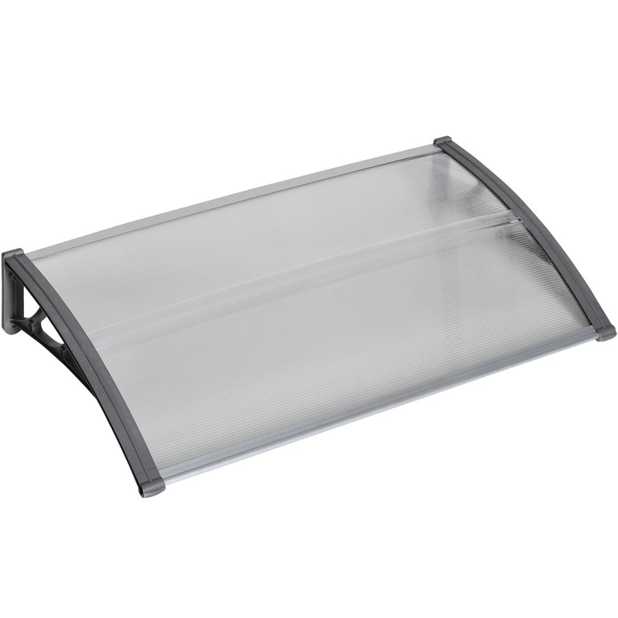 Outsunny Pultvordach Vordach für Haustür 110 x 60 x 18 cm Überdachung mit UV Schutz, Regenschutz Sonnenschutz für draußen Alu Grau   Aosom von Outsunny