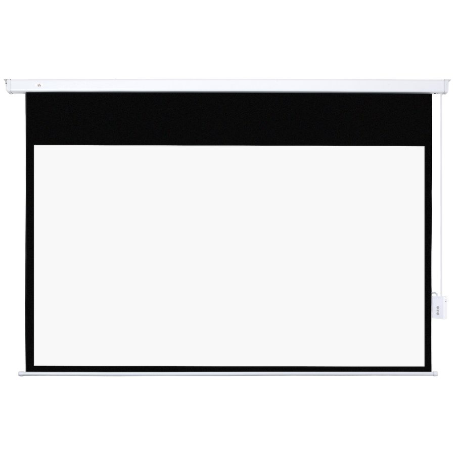 HOMCOM Beamer Leinwand 247 x 168 cm 100 Zoll 16:9 HD 4K Projektionsleinwand Elektrisch mit Fernbedienung, Rollo-Leinwand für Wand- und Deckenmontage, Projektor Leinwand für Heimkino, Büro   Aosom von HOMCOM