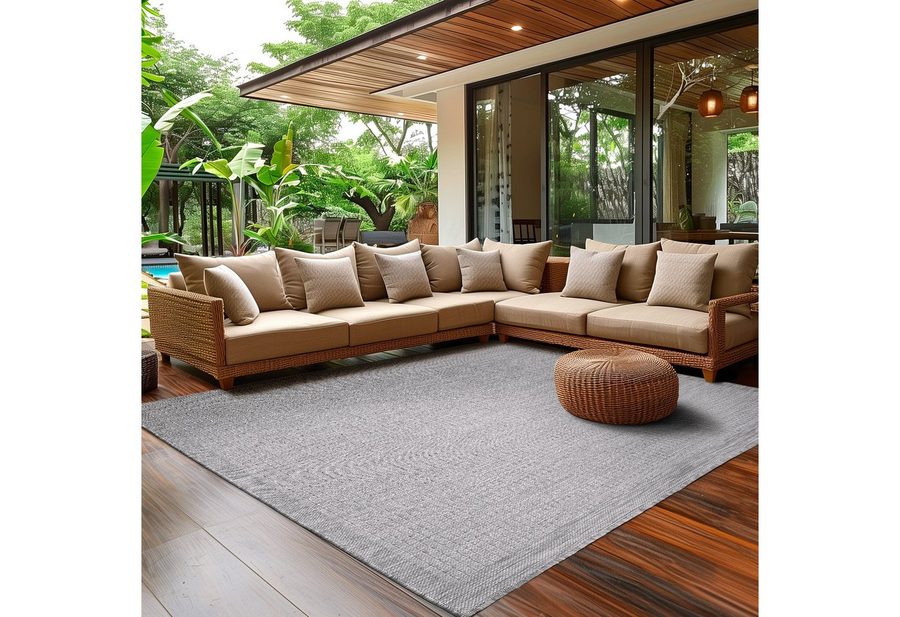 SIMPEX24 Outdoorteppich Unicolor, Rechteckig, Höhe: 3 mm, Teppich Wetterfest Waschbar Balkon, Garten, Terrasse und Küchenteppich von Simpex24