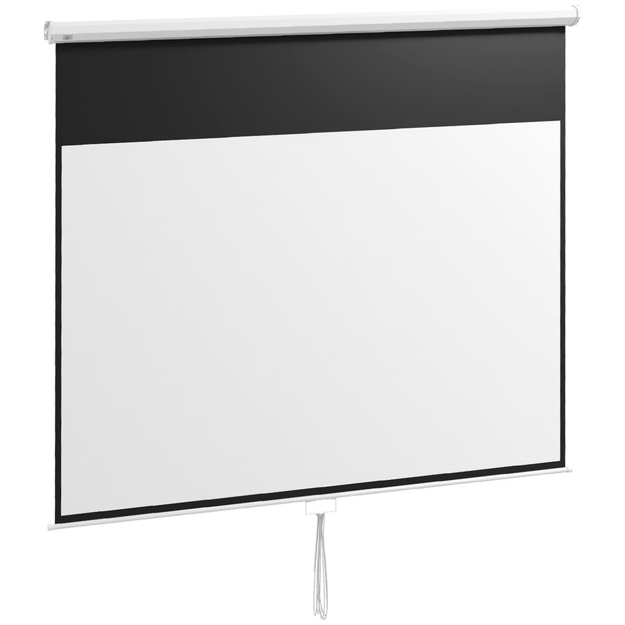 HOMCOM Beamer Leinwand 283 x 192 cm 120 Zoll 16:9 HD 4K Projektionsleinwand Rollo-Leinwand Leinwand für Heimkino oder Büro-Präsentationen   Aosom von HOMCOM