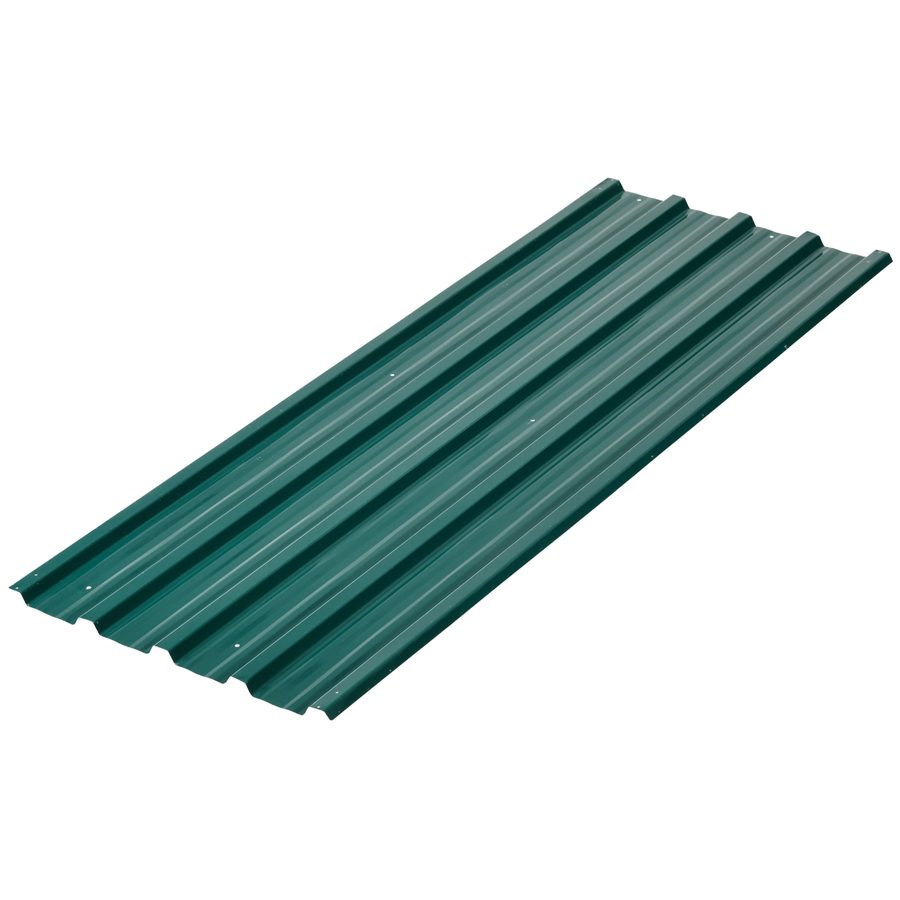 Outsunny 12 Stück Trapezblech 129x45cm 7m² Verzinkt Dachblech 0,25 mm Wetterfest Profilblech Verzinkter Stahl Dachplatten Dachpaneele Stahlblech Wellblechplatten für Dach Gerätehaus Carport Grün   Aosom von Outsunny