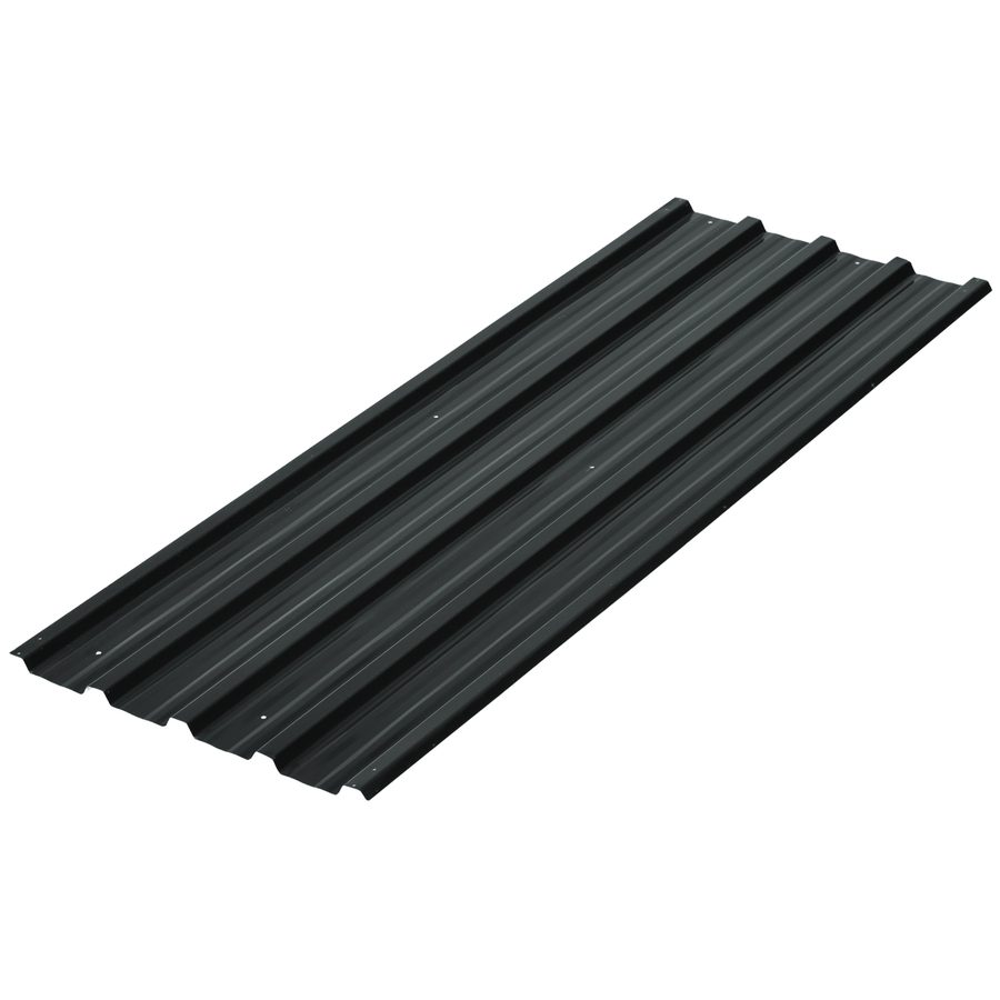 Outsunny 12 Stück Trapezblech 129x45cm 7m² Verzinkt Dachblech 0,25 mm Wetterfest Profilblech Verzinkter Stahl Dachplatten Dachpaneele Stahlblech Wellblechplatten für Dach Gerätehaus Carport Dunkelgrau   Aosom von Outsunny
